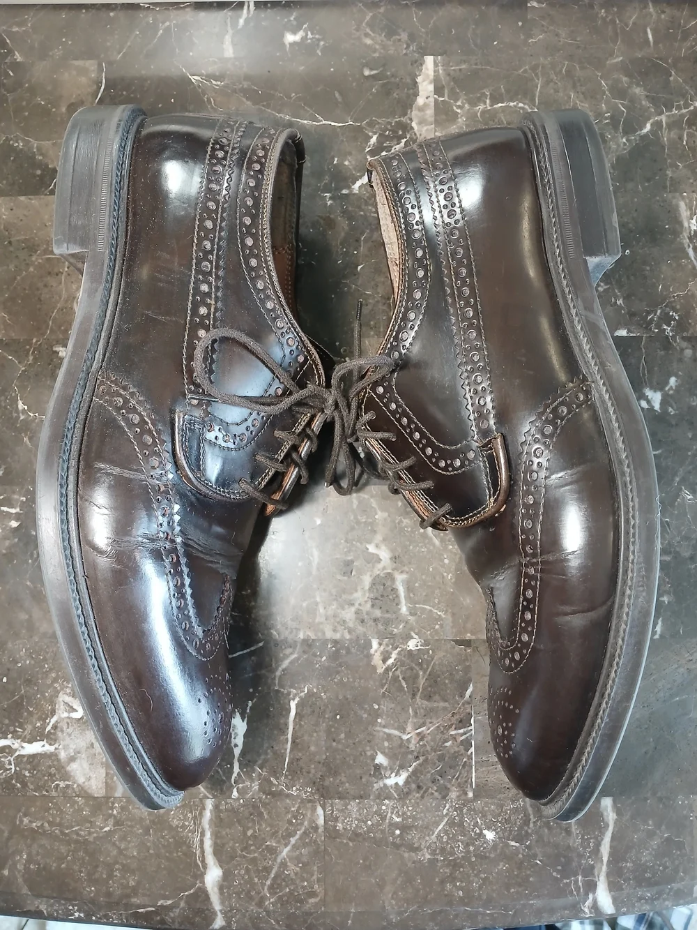 Stafford Brown Leather Wingtip Oxfords
